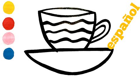 Cómo dibujar una taza con platillo para niños