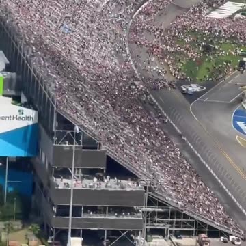 What a view from Air Force One as President Donald J. Trump does a flyover at the Daytona 500!