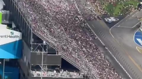 What a view from Air Force One as President Donald J. Trump does a flyover at the Daytona 500!