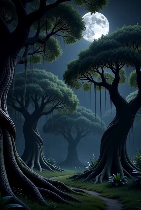 The Moonlit Ancient Grove, AI Video