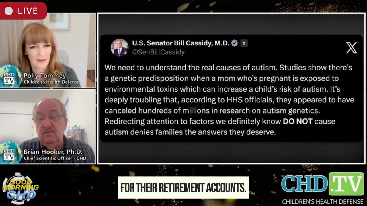 Is Senator Bill Cassidy financially motivated to push vaccines?