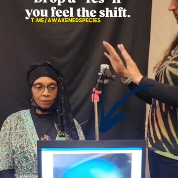 Trained Reiki Master channels her healing energy, recorded with a special camera