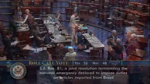 U.S. Senate officially passes joint resolution terminating the national emergency