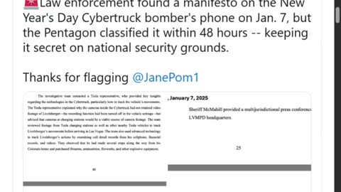 Pentagon Classified New Year’s Day Cybertruck Bomber’s Manifesto
