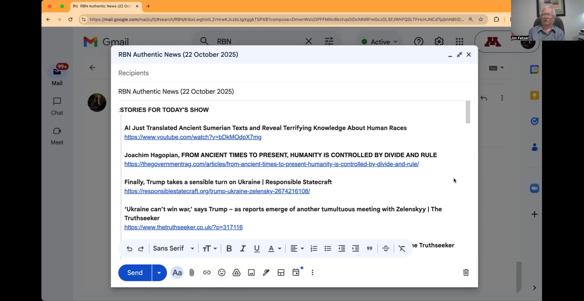 RBN Authentic News (22 October 2025)