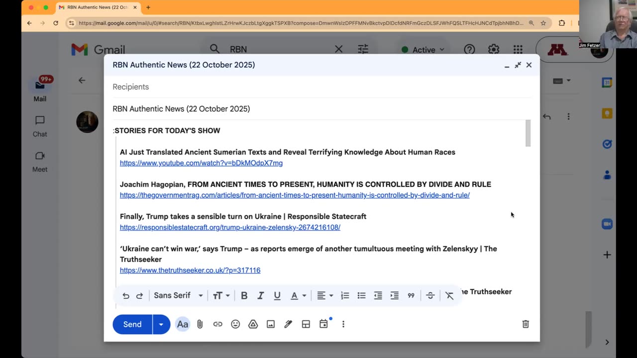 RBN Authentic News (22 October 2025)