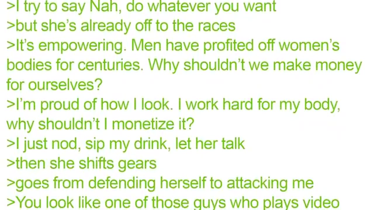 First Date Reveals She's A Failed OF Creator - 4Chan Greentext Story