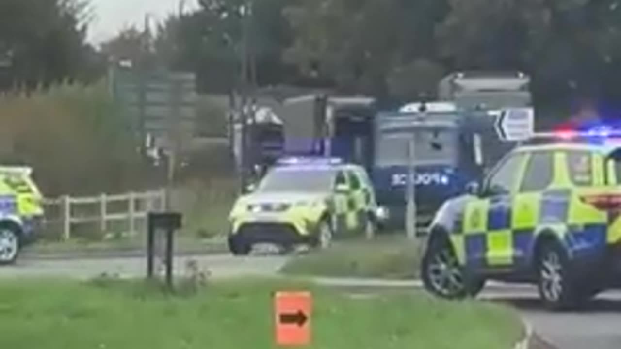 British Trident nuclear warheads transported under heavy guard for routine maintenance