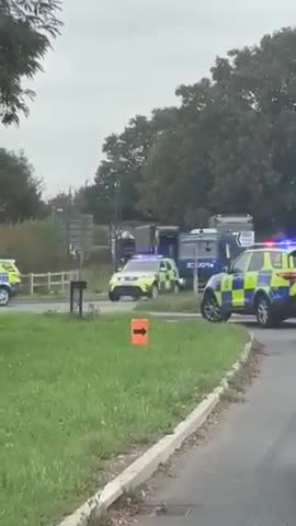 British Trident nuclear warheads transported under heavy guard for routine maintenance