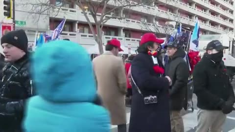 from outside Capital One Area as crowds gather on Donald Trump's inauguration day