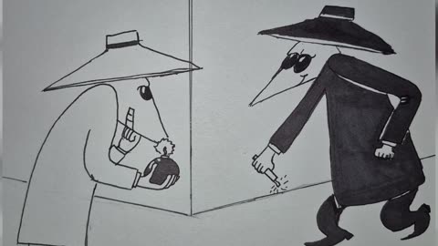 Inktober Day 20: Rivals — Spy vs Spy Fan Art!