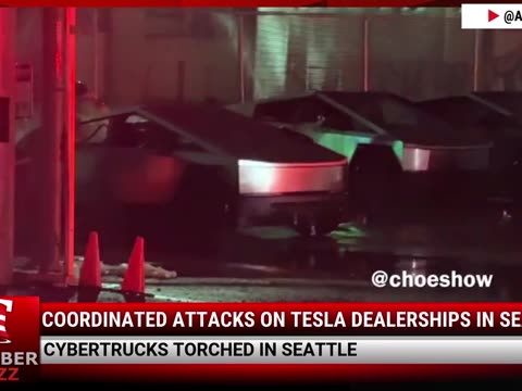 Watch: Coordinated Attacks On Tesla Dealerships In Seattle