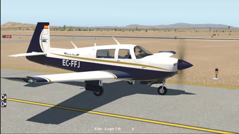 Carenado Mooney M20J - Xplane 11 on Ubuntu 24 - FREEHAND on KDVT -