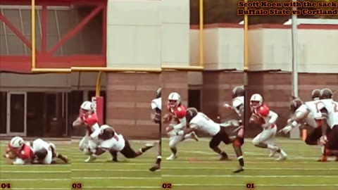 Prototype 305: Buffalo State's Scott Koen with the sack vs Cortland