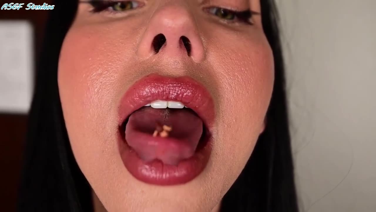 Close up giantess vore a tiny man - giant woman eat