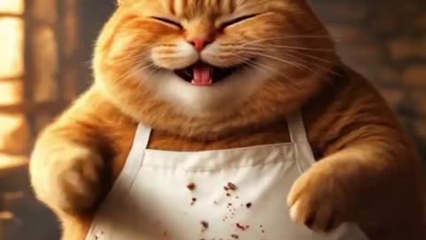 chief mama cat funny video cooking