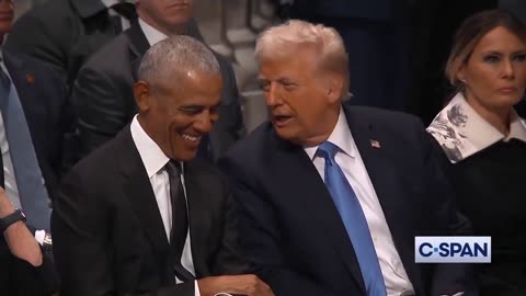 Trump and Obama at Jimmy Carter’s Funeral