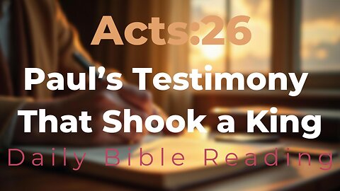 Acts 26: Paul’s Testimony That Shook a King