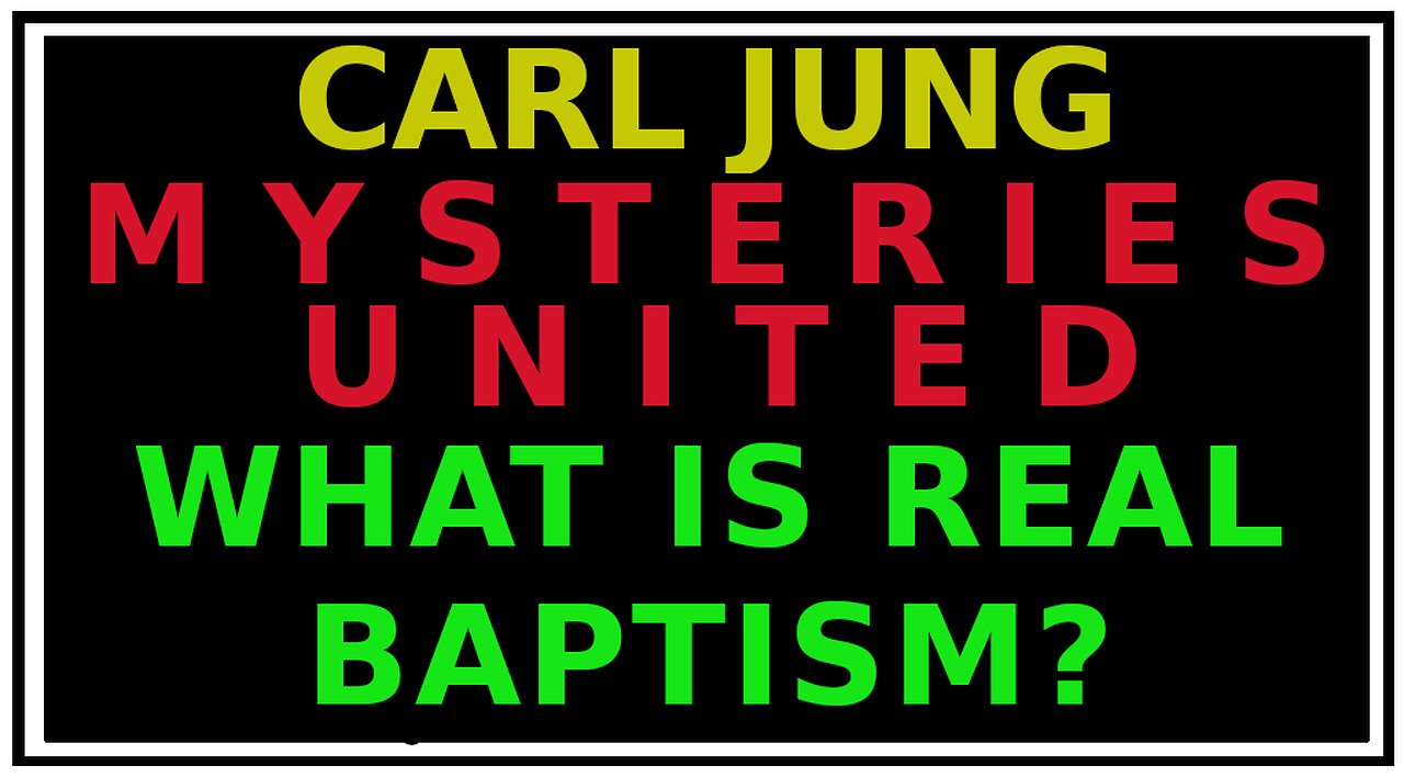 Jung's Alchemy Unveiled: Salt, Spirit, and the Truth of Baptism