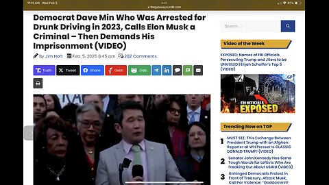 Democrat Dave Min Who Was Arrested for Drunk Driving in 2023, Demands Elon Musk Imprisonment