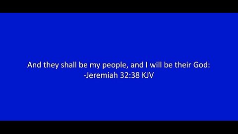 I will be their God, and they shall be My people (1)