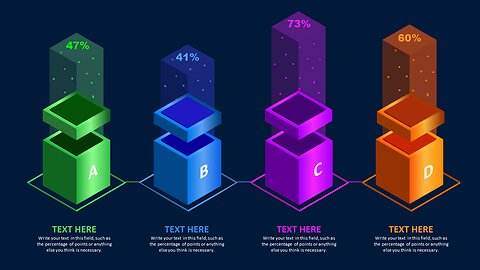 PowerPoint: How to make a 3D and animated diagram? 💥🟪🟦🟩🟧💥