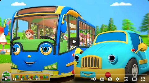 Learn Street Vehicles with Wheels on the Cartoon Songs for Kids & More Rhymes