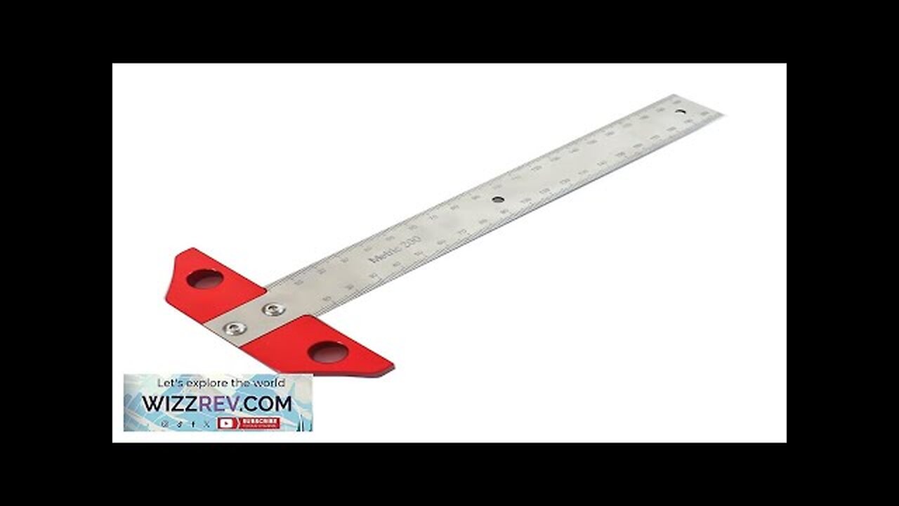 T Square Scale 8 Inch/200mm T Square Marking Measuring Ruler Imperial Metric Scale ...