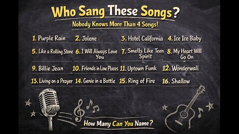 Who Sang These Songs?