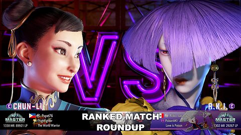 Kuya Kalbo SF6 Ranked Match Roundup. Chun Li Master Rank [Hori Fight Stick]