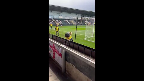 This is Sammy the Saint, the mascot of St. Albans City Football Club