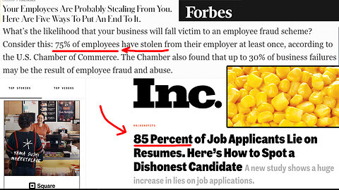 How to Find Good Employees | Finding Kernels of Corn In a World of Vomit + "85% of Job Applicants Lie On Resumes." - Inc Magazine + "75% of Employees Steal from Their Employer." - Forbes + 5 Proven Steps for Hiring A-Players 