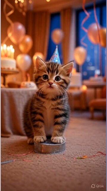 Let's chill with this cute kitten video