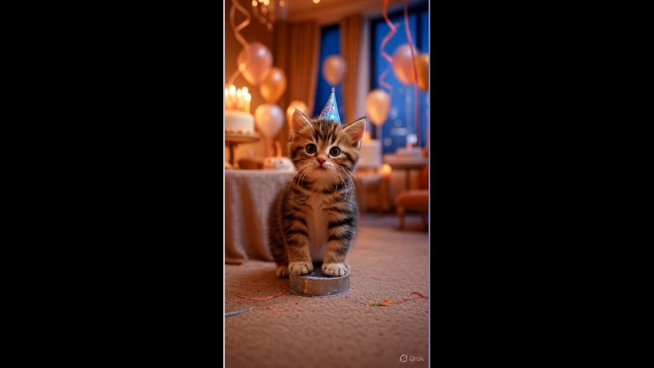 Let's chill with this cute kitten video
