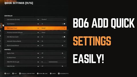 BO6 How to Add Quick Settings - Short Guide!