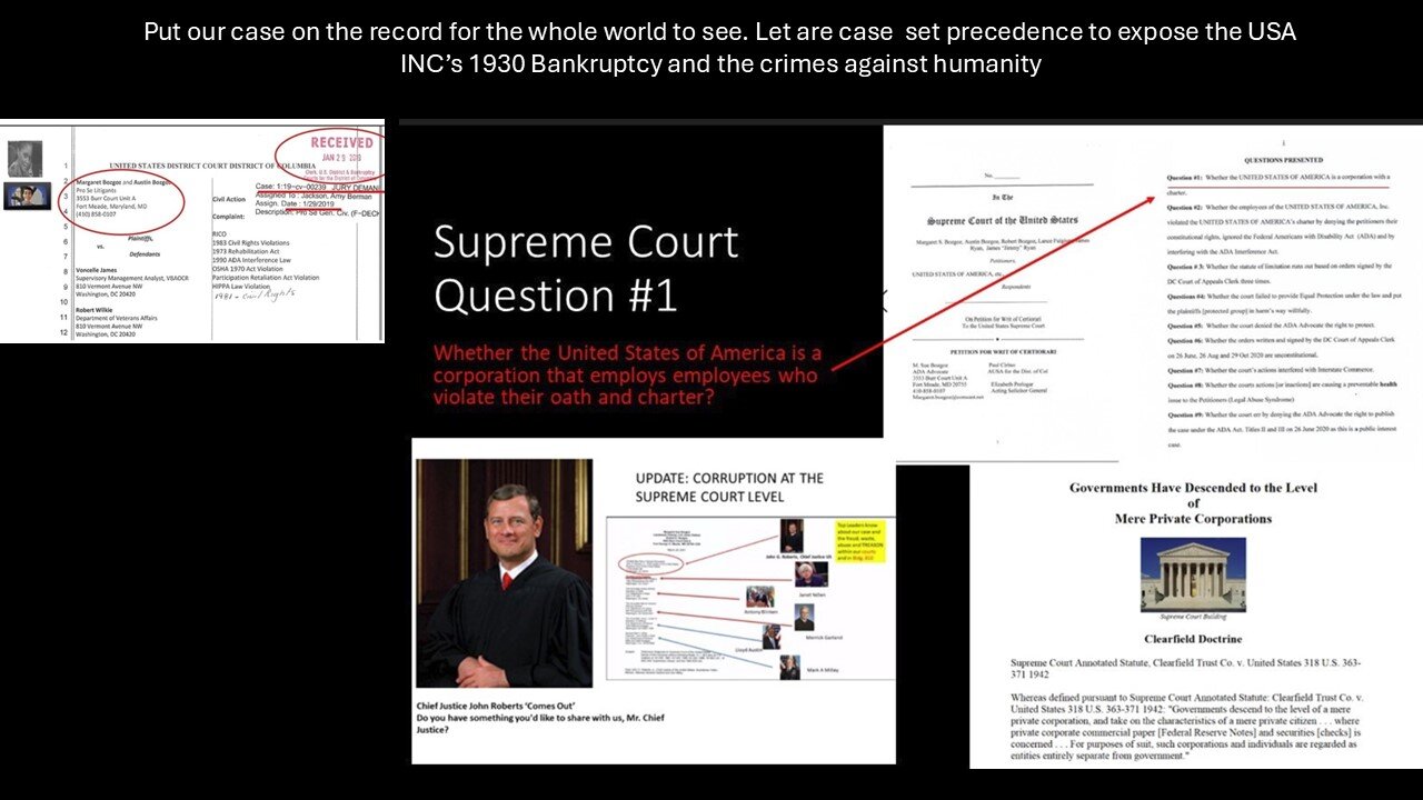 The United States Inc is hiding their bankruptcy case, their multi TRILLION GIG against Americans!