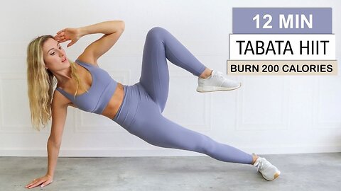 12 MIN TABATA HIIT | BURN 200 CALORIES | Full Body | No Repeat | No Equipment