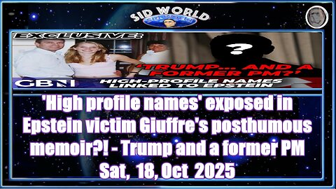 'High profile names' exposed in Epstein victim Giuffre's posthumous memoir - Trump and a former PM