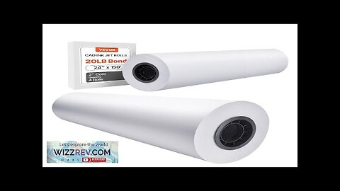 Wide Format Paper Plotter Paper 2 Rolls 24 in x 500 ft Review