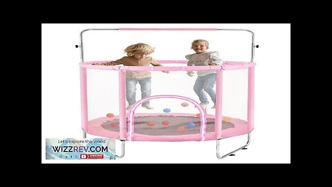 55" Trampoline for Kids Mini Toddler Trampoline with Net Indoor Outdoor Review