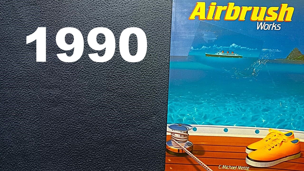 BOOK COVER REVIEW : Airbrush Works, C. Michael Mette, 1990, Taschen