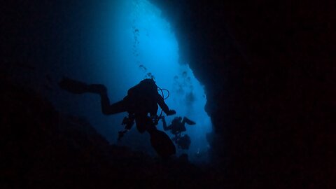 Scuba Divers Explore the Mysterious "Secret Cave" of The Galapagos Islands