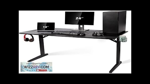 TOPSKY Gaming Desk Large Surface 63’’x31.5’’ with Cup Holder Headphone Hook Review