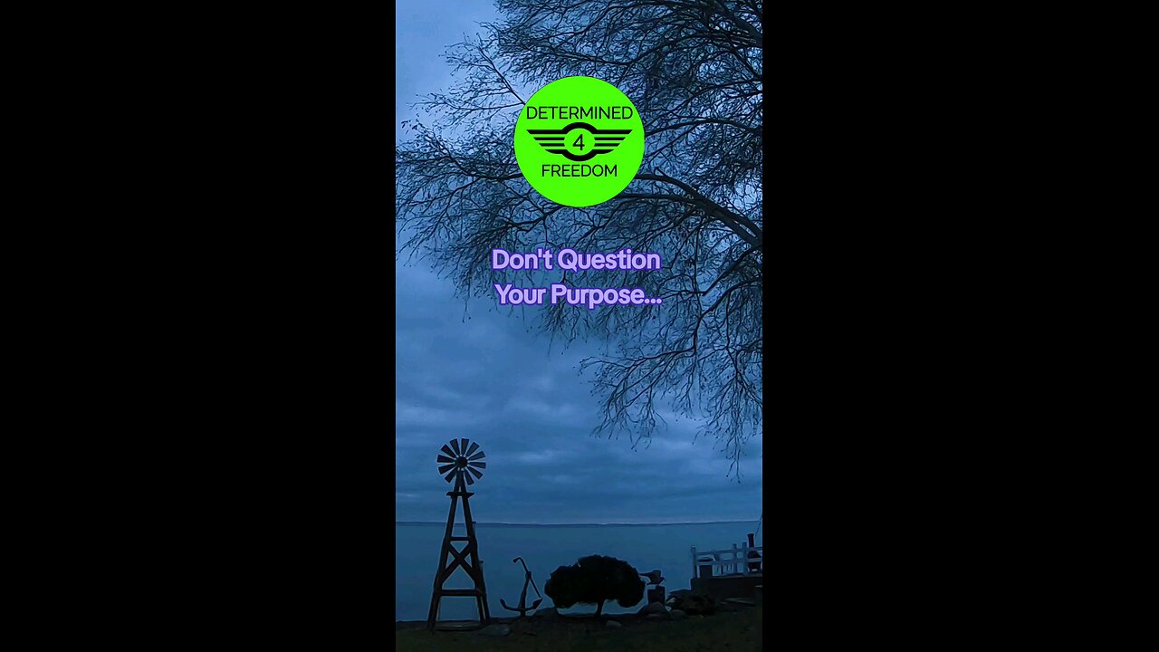 Don't Question Your Purpose...