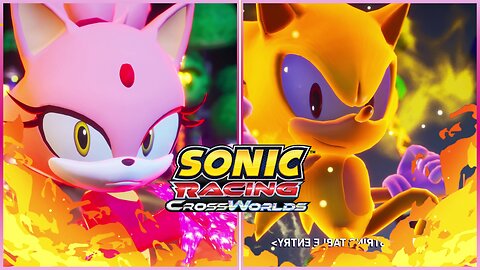 Burning Blaze vs LV10 Super Sonic in Mirror Boom Boo Grand Prix- Sonic Racing Crossworlds [Fail]