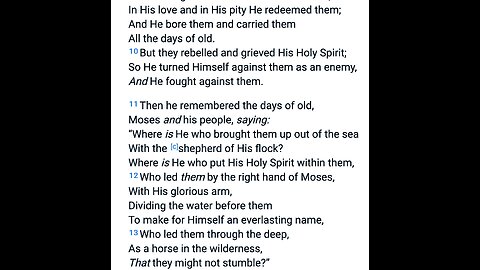 Holy Spirit in Old Tes. Isaiah 63:10-11 (some of many verses in Bible)