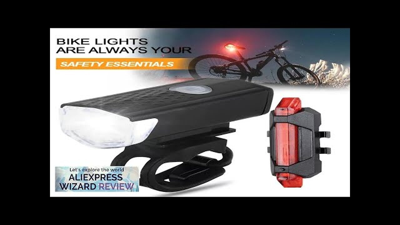 USB Rechargeable Bike Light Set Front Light with Taillight Easy to Install Review