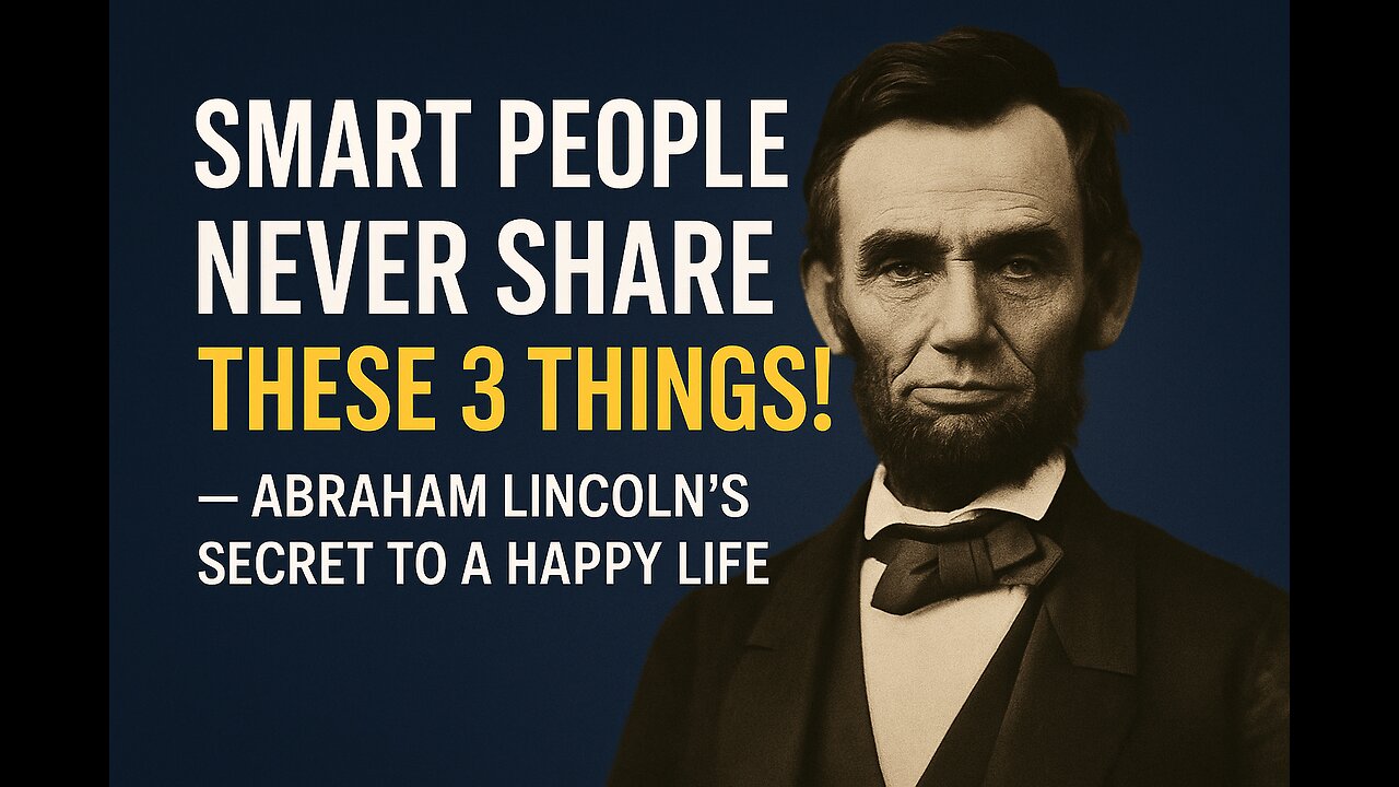 3 Things a Wise Person Never Shares | Abraham Lincoln’s Timeless Quotes on Happy Life