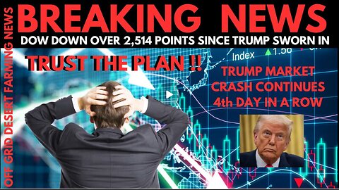 Breaking News- Dow Jones Down 2,500 Points Since Trump Sworn In!! The Meltdown Continues.