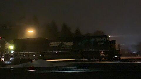 Nighttime Norfolk Southern in North East